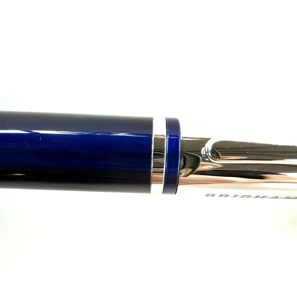 Cross Calais Ballpoint Pen Chrome/Blue Cobalt Engraved Brigham Young University